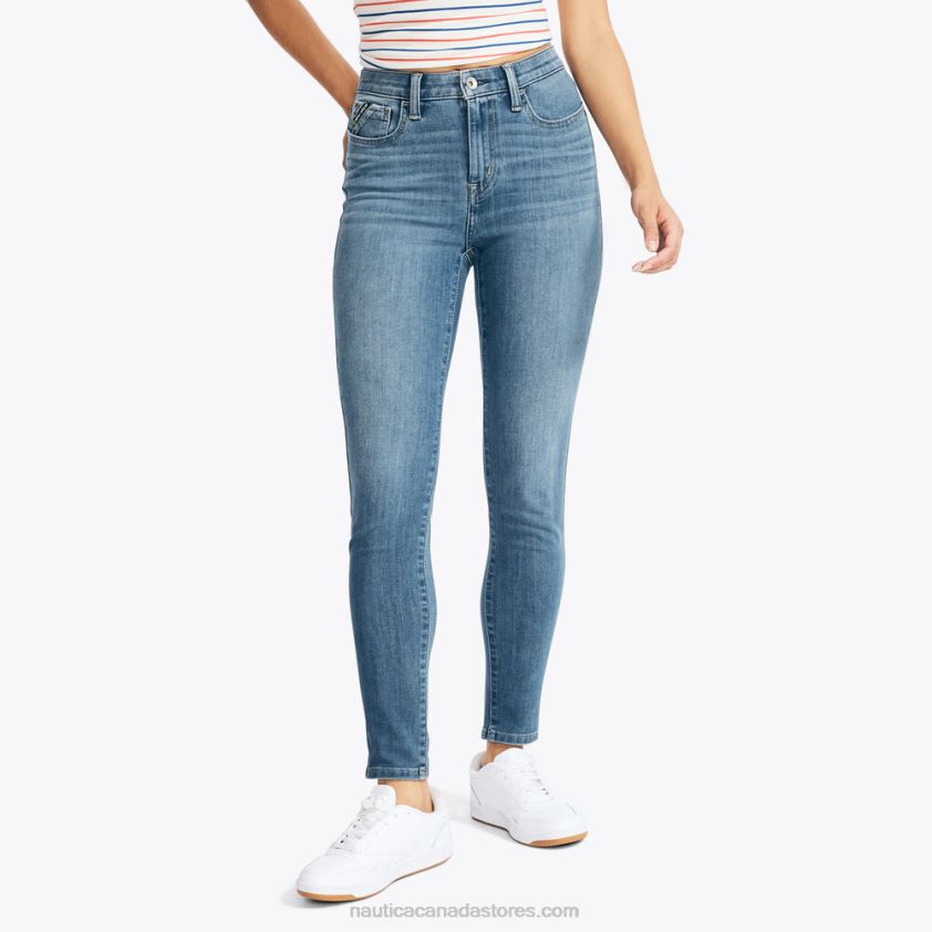 Sustainably Crafted True Flex High-Rise Skinny Denim Nautica Women Blue Indigo Heather R260HV1048