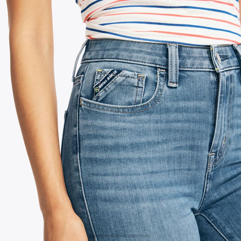 Sustainably Crafted True Flex High-Rise Skinny Denim Nautica Women Blue Indigo Heather R260HV1048