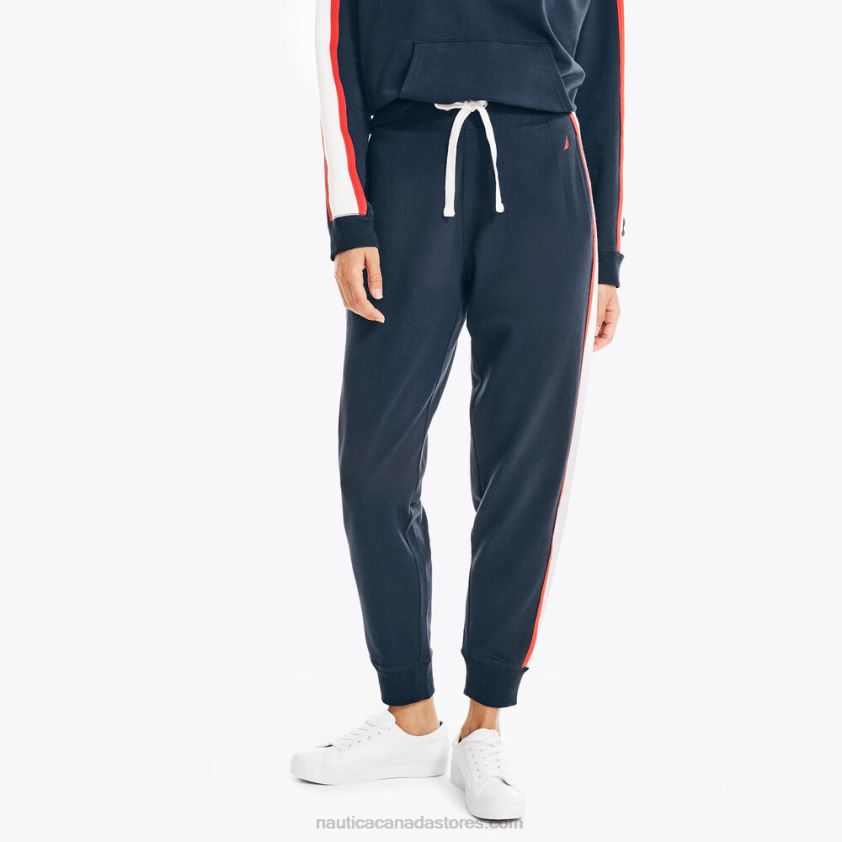 Colorblock Stretch-Fleece Jogger Nautica Women Stellar Blue Heather R260HV748
