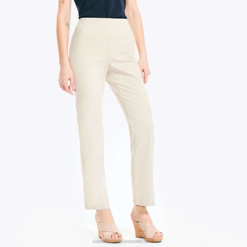 Slim Fit Pull-On Trouser Nautica Women Oyster Brown R260HV770