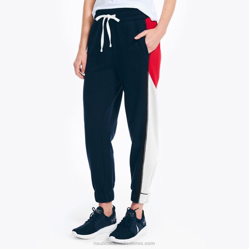 Sustainably Crafted Colorblock Jogger Nautica Women Stellar Blue Heather R260HV771