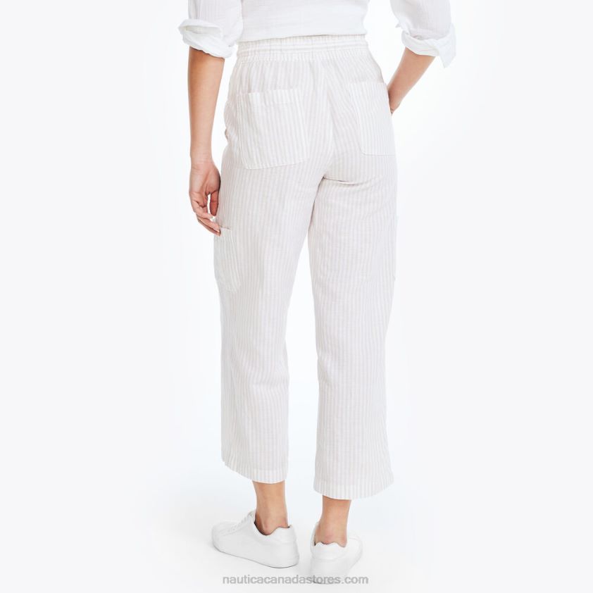 Sustainably Crafted Striped Pull-On Pant Nautica Women White Cap R260HV735