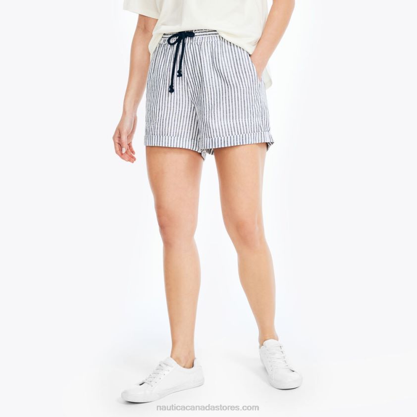 4.5" Sustainably Crafted Pull-On Striped Short Nautica Women Stellar Blue Heather R260HV766