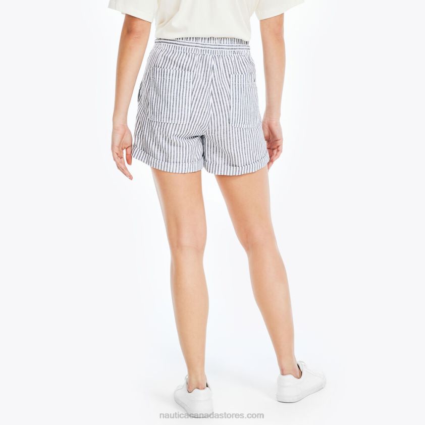 4.5\" Sustainably Crafted Pull-On Striped Short Nautica Women Stellar Blue Heather R260HV766