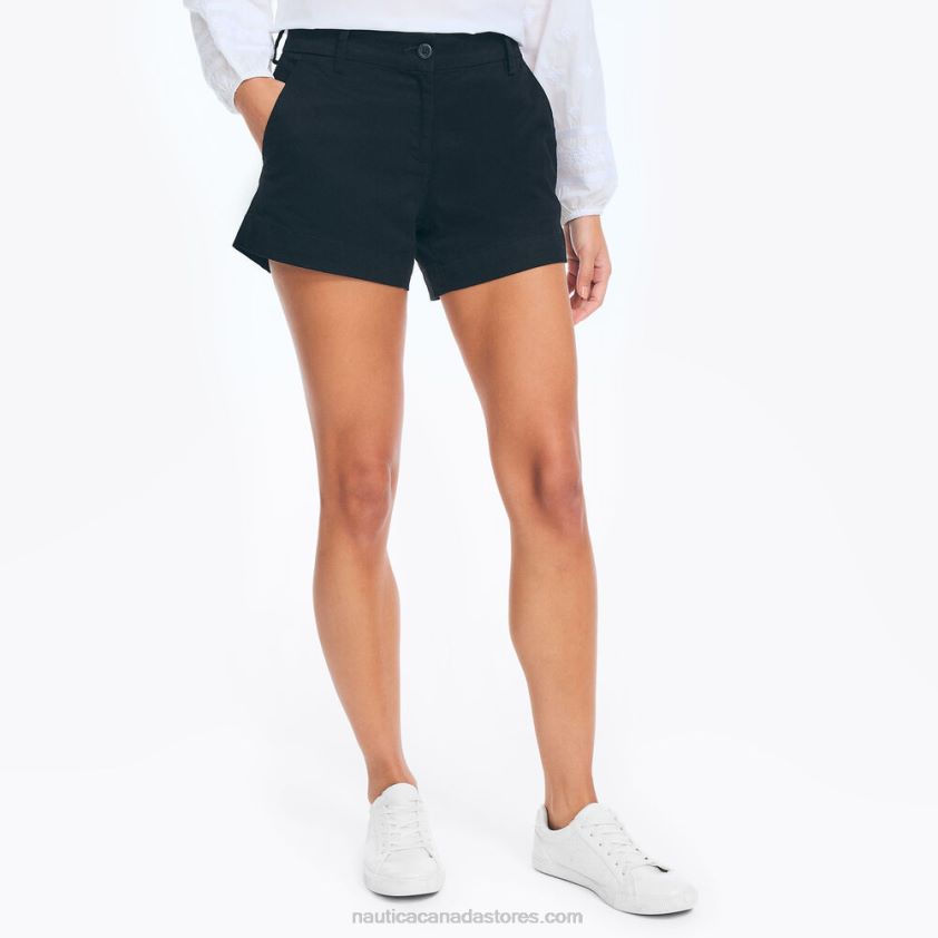 4" Stretch-Twill Short Nautica Women True Black R260HV733