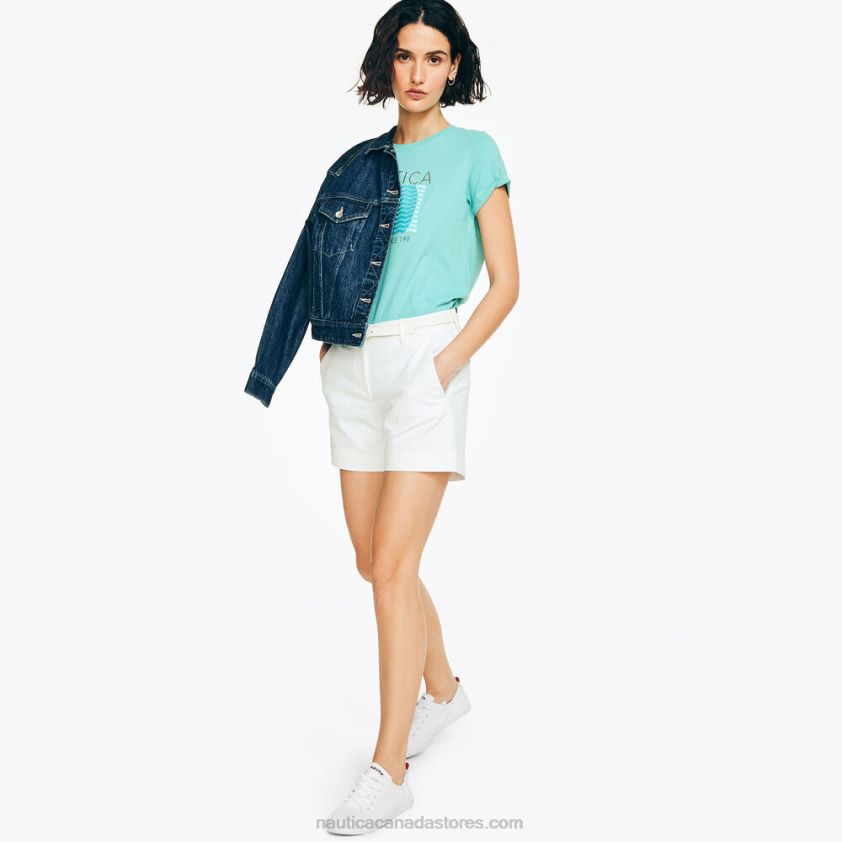 6\" Stretch-Twill Short Nautica Women Bright White R260HV745