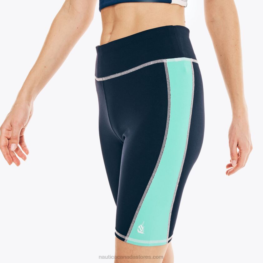 Colorblock Performance Biker Short Nautica Women Navy R260HV1028