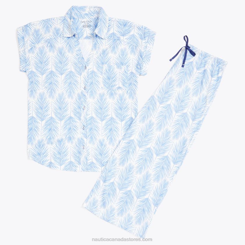Printed Pajama Pant Set Nautica Women Bright White R260HV1021