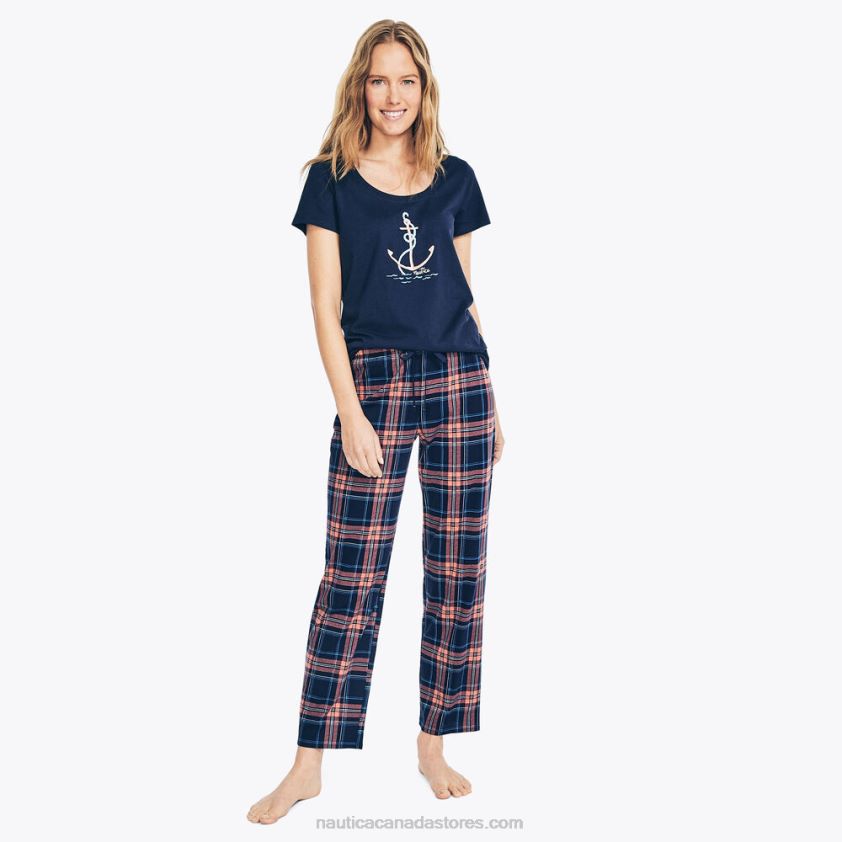 Printed Pajama Pant Set Nautica Women Federal Blue R260HV791