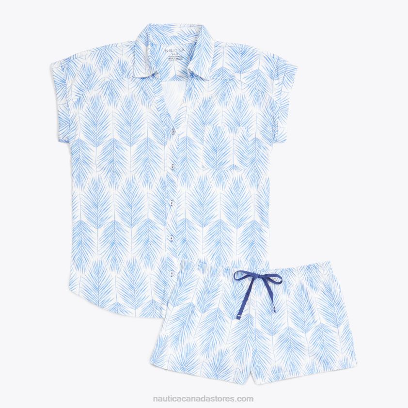 Printed Pajama Short Set Nautica Women Bright White R260HV879