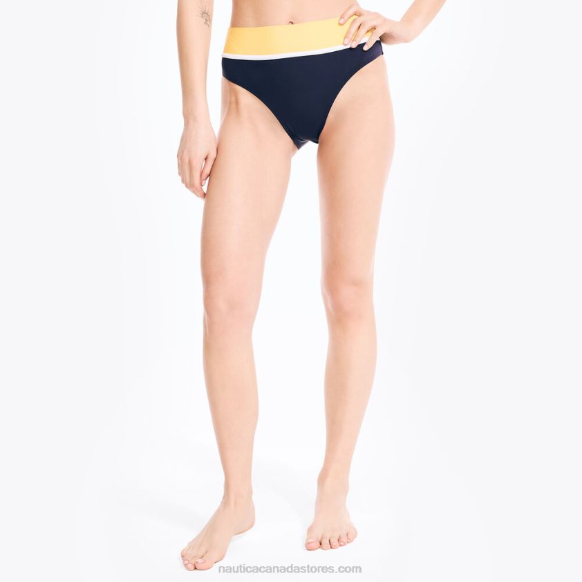 Colorblock Fold-Over Swim Brief Nautica Women Buoy Yellow R260HV835