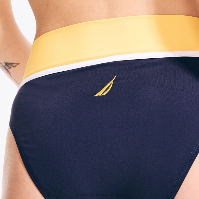 Colorblock Fold-Over Swim Brief Nautica Women Buoy Yellow R260HV835