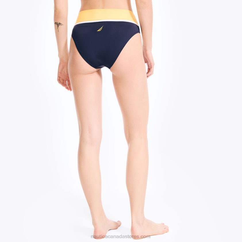 Colorblock Fold-Over Swim Brief Nautica Women Buoy Yellow R260HV835