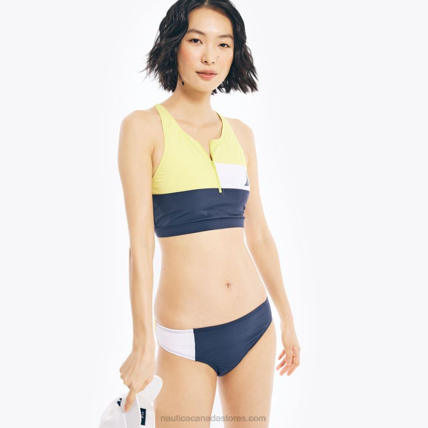 Colorblock Hipster Swim Brief Nautica Women Blazing Yellow R260HV1014