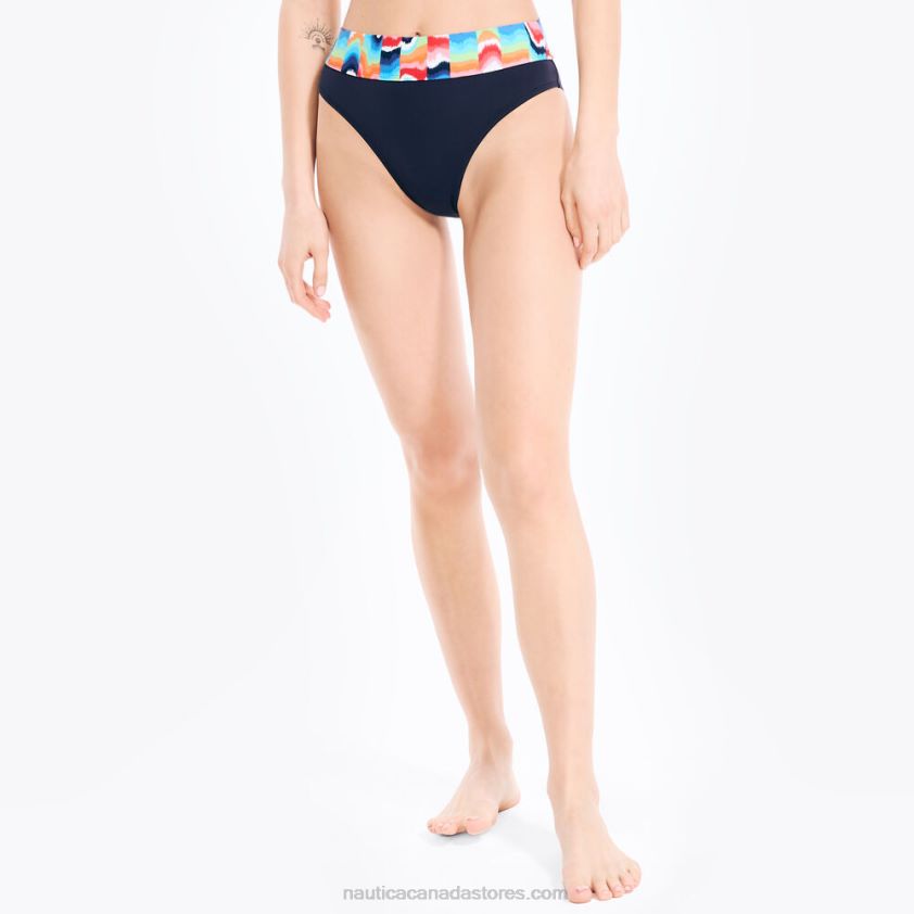 Printed Swim Brief Nautica Women Stellar Blue Heather R260HV887