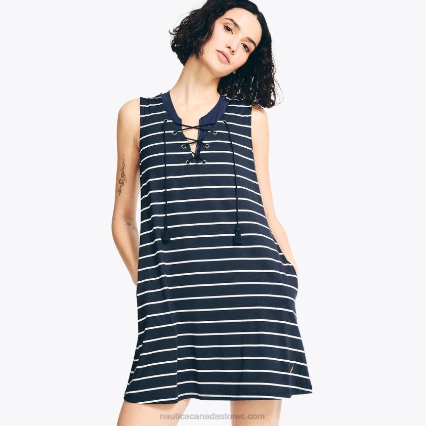 Striped Cover-Up Dress Nautica Women Stellar Blue Heather R260HV839