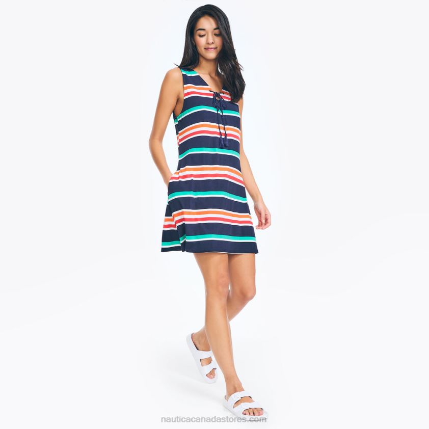 Striped Cover-Up Dress Nautica Women Stellar Blue Heather R260HV862
