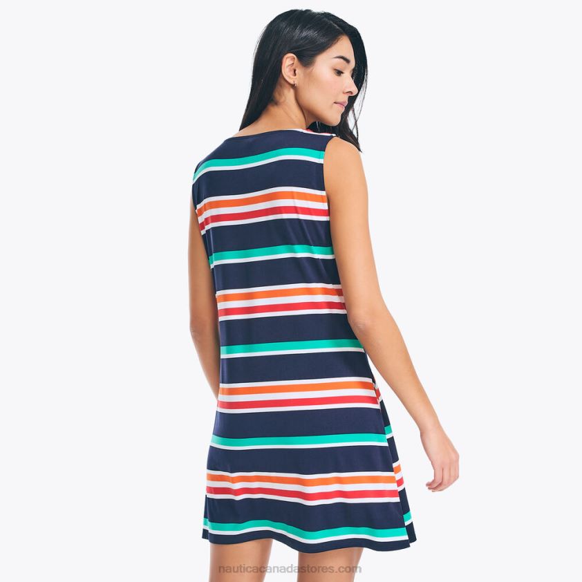 Striped Cover-Up Dress Nautica Women Stellar Blue Heather R260HV862