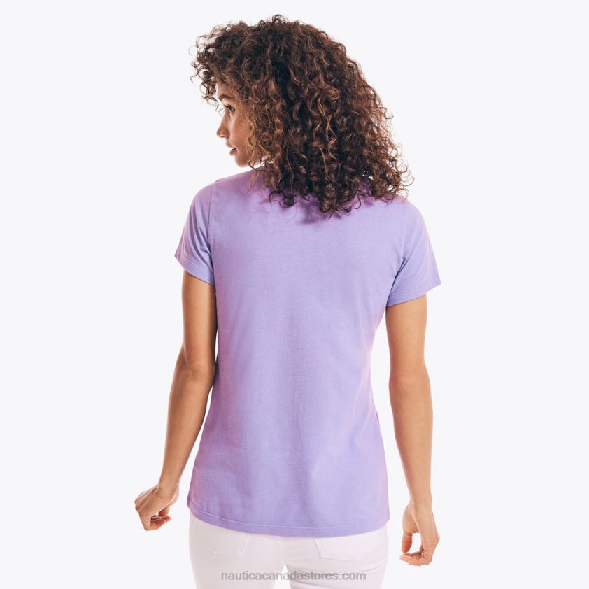 Embroidered 83 Graphic T-Shirt Nautica Women Ocean Violet R260HV803