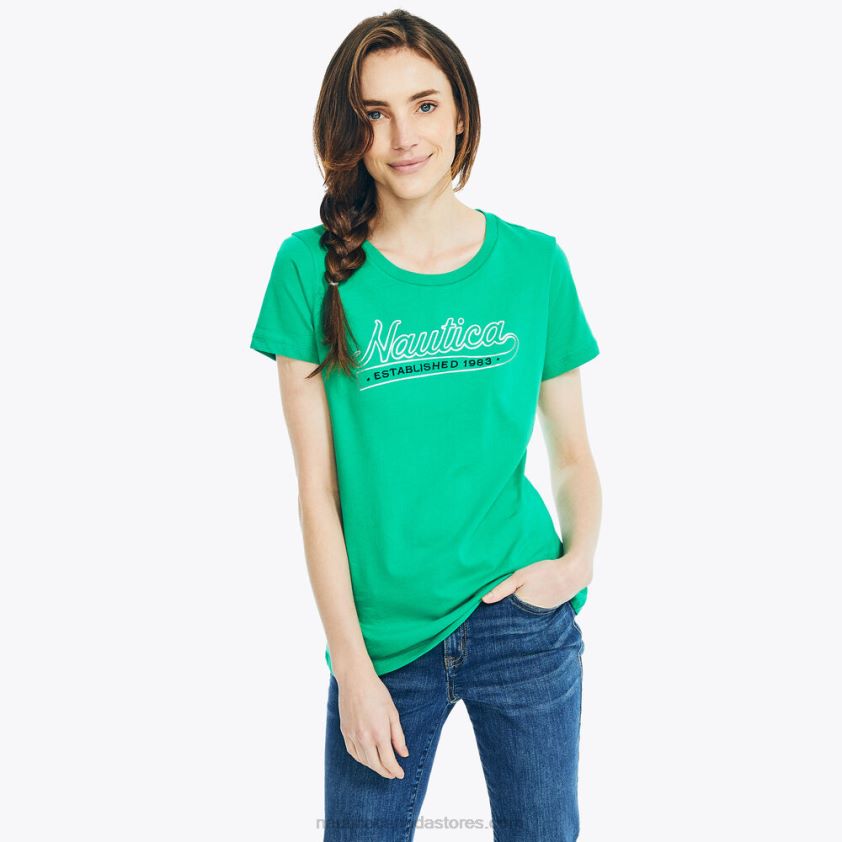 Foil Logo Graphic T-Shirt Nautica Women Spearmint R260HV988