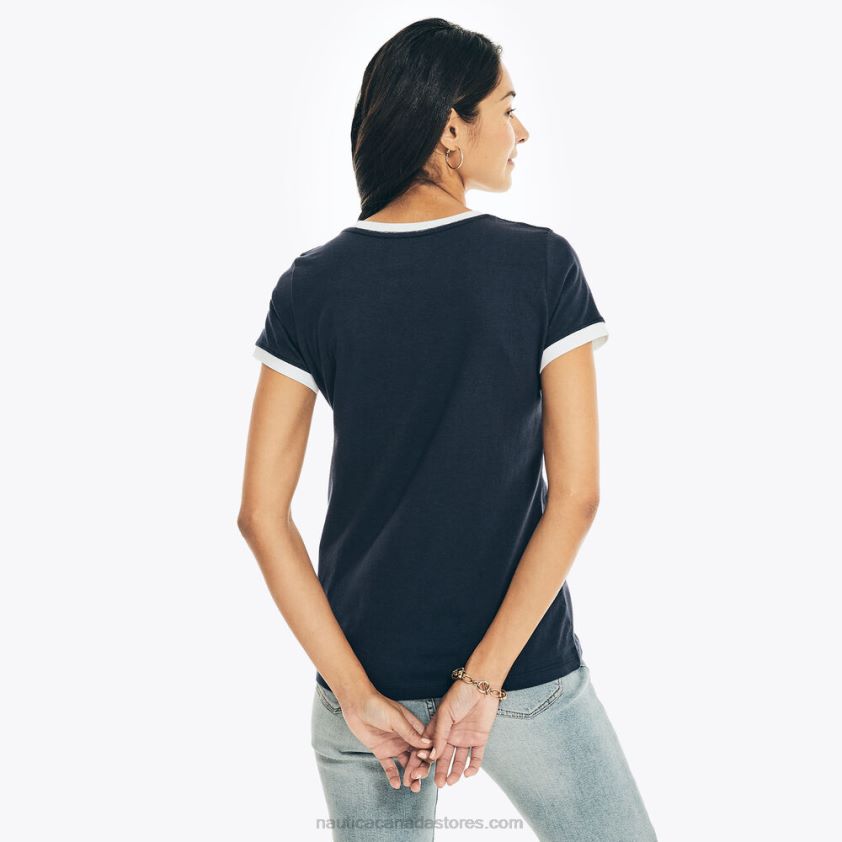 Foil Logo Graphic T-Shirt Nautica Women Stellar Blue Heather R260HV1002