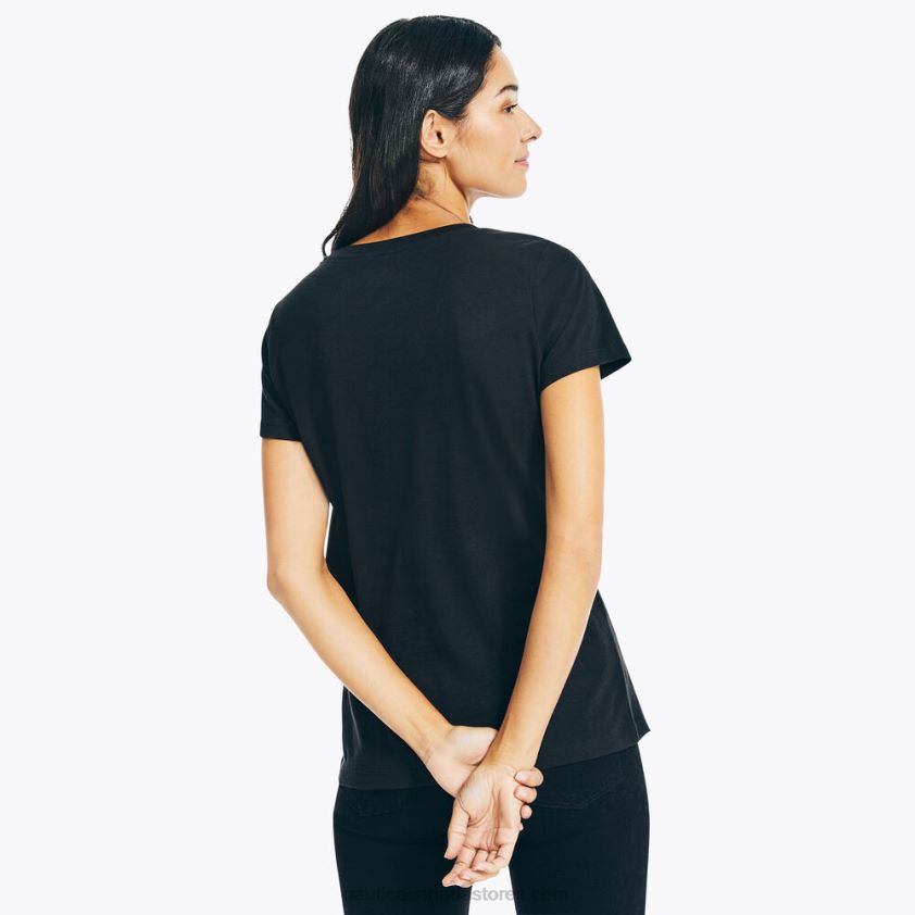Heart Puff Graphic T-Shirt Nautica Women True Black R260HV749