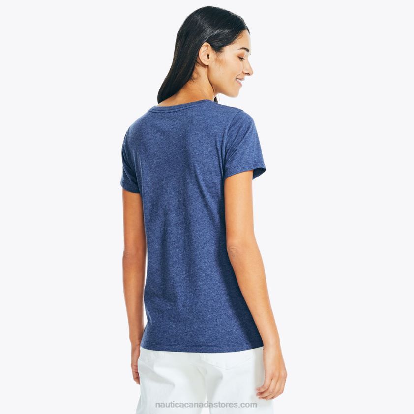 Sustainably Crafted Beach Days Puff Graphic T-Shirt Nautica Women Rolling River Wash R260HV991