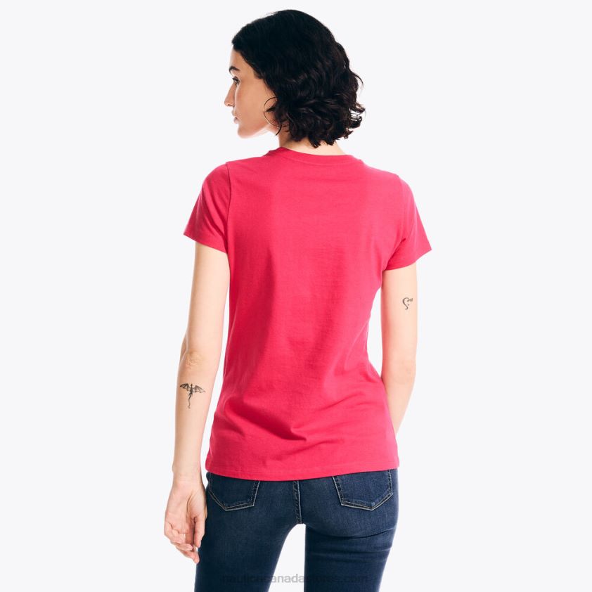 Sustainably Crafted Foil Logo Graphic T-Shirt Nautica Women Sailor Red R260HV954