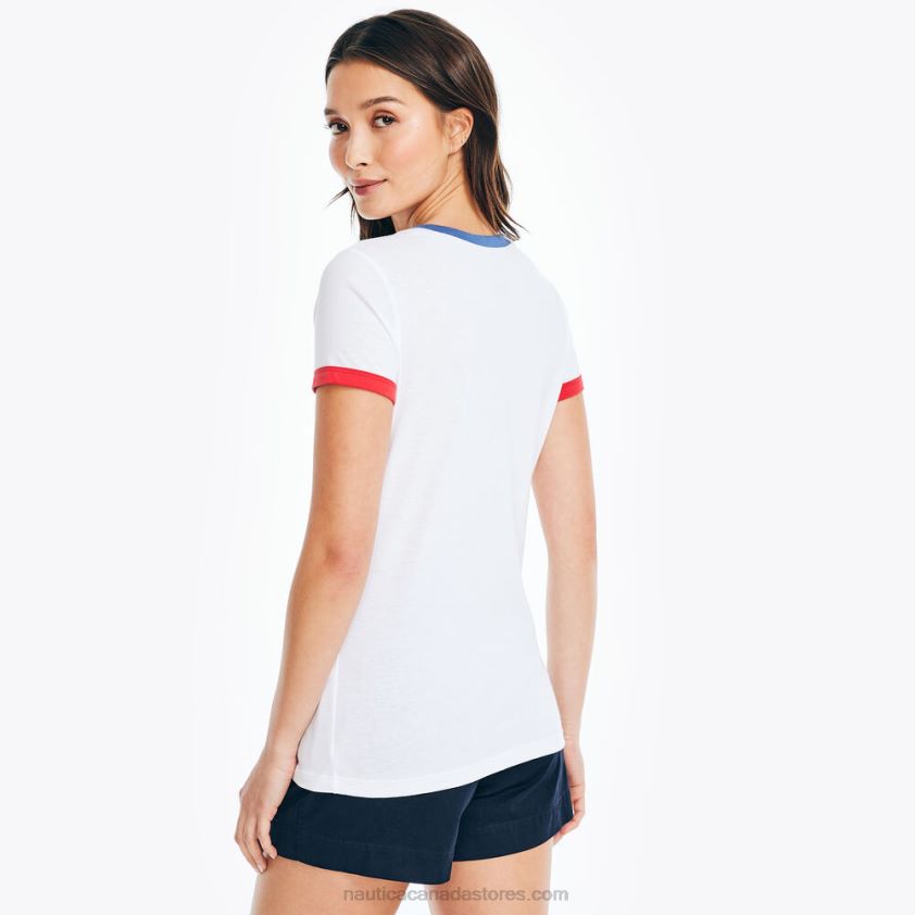 Sustainably Crafted Foil Sailing Graphic T-Shirt Nautica Women Bright White R260HV943