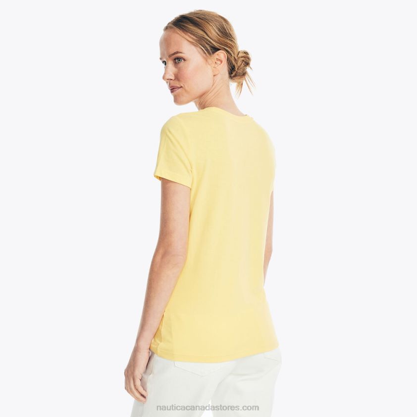 Sustainably Crafted Heritage Foil Logo Graphic T-Shirt Nautica Women Soft Yellow R260HV811