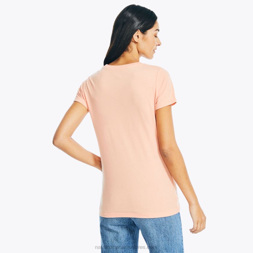Sustainably Crafted Sea And Sail Foil Graphic T-Shirt Nautica Women Sugar Coral R260HV987