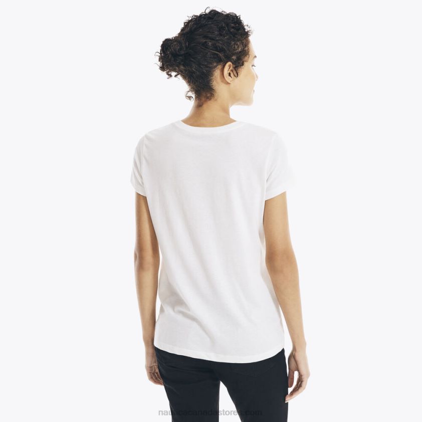 Sustainably Crafted Sequin J-Class T-Shirt Nautica Women Marshmallow R260HV1044