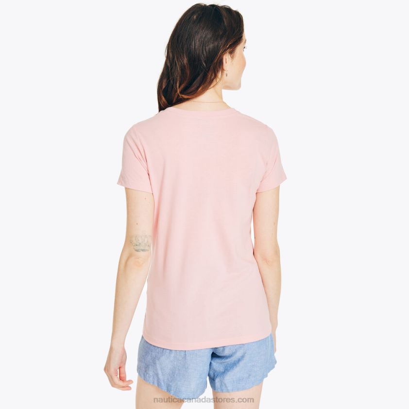 Sustainably Crafted Vintage Sailing Graphic T-Shirt Nautica Women Prism Pink R260HV875