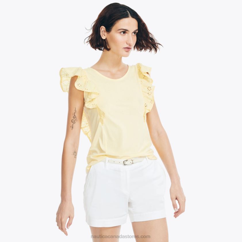 Eyelet Top Nautica Women Soft Yellow R260HV757