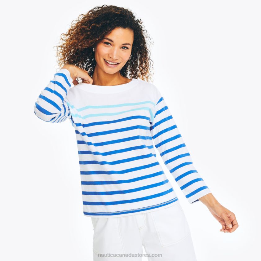 Striped Long Sleeve Top Nautica Women Star Sapphire R260HV827