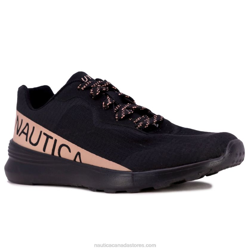 Logo-Strap Knit Sneaker Nautica Women Black R260HV785